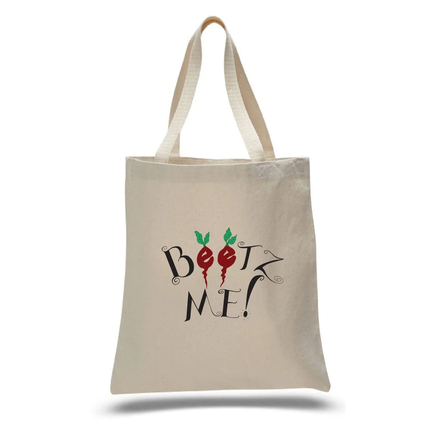 12 Oz. Natural Canvas Simple Tote Bag Full Color Customized with your Brand or Logo