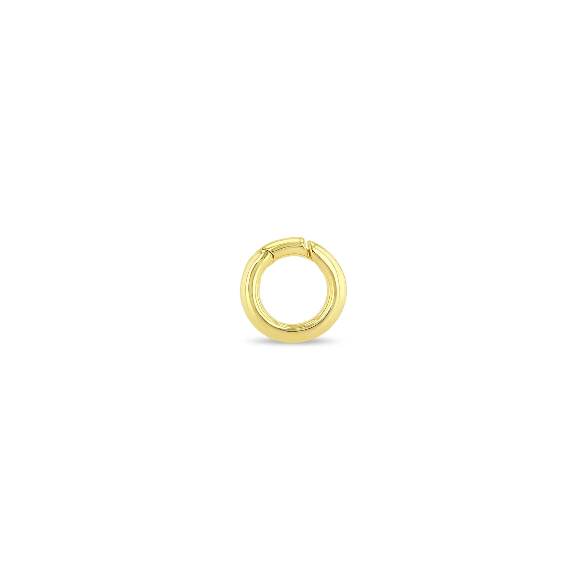 14k Gold Round Push Lock Enhancer