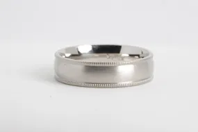 14k White Gold Ring Band Size 10 (7.4g)