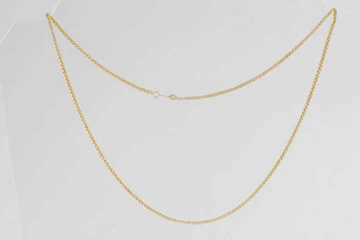 18” 14k Yellow Gold Rolo Link Chain Necklace (4.00g.)