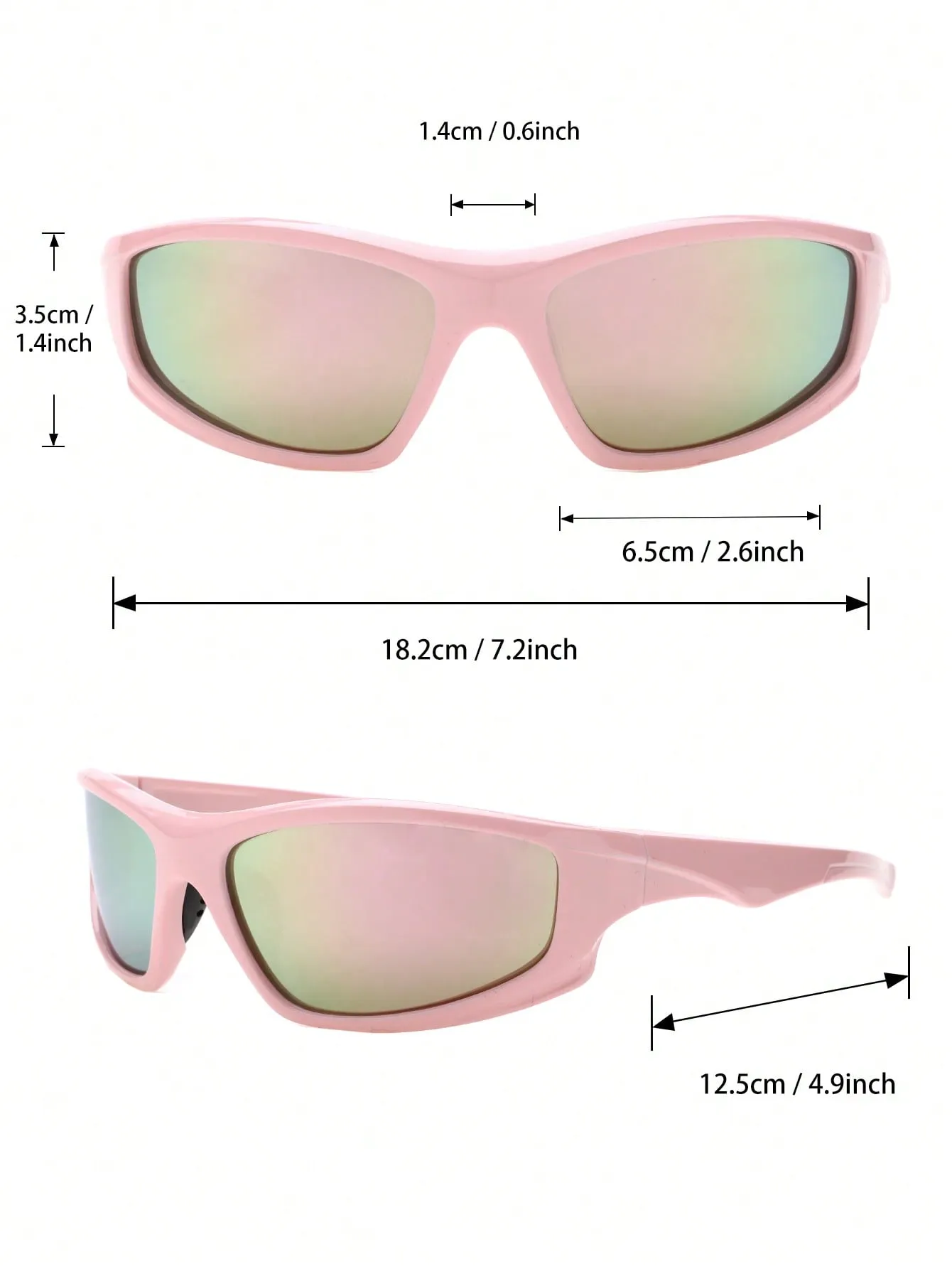 1pair Two Tone Fashion Glasses