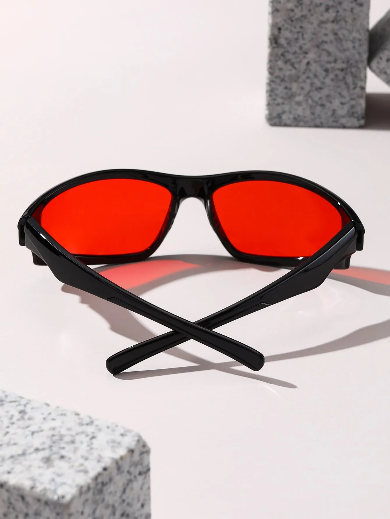 1pair Two Tone Fashion Glasses