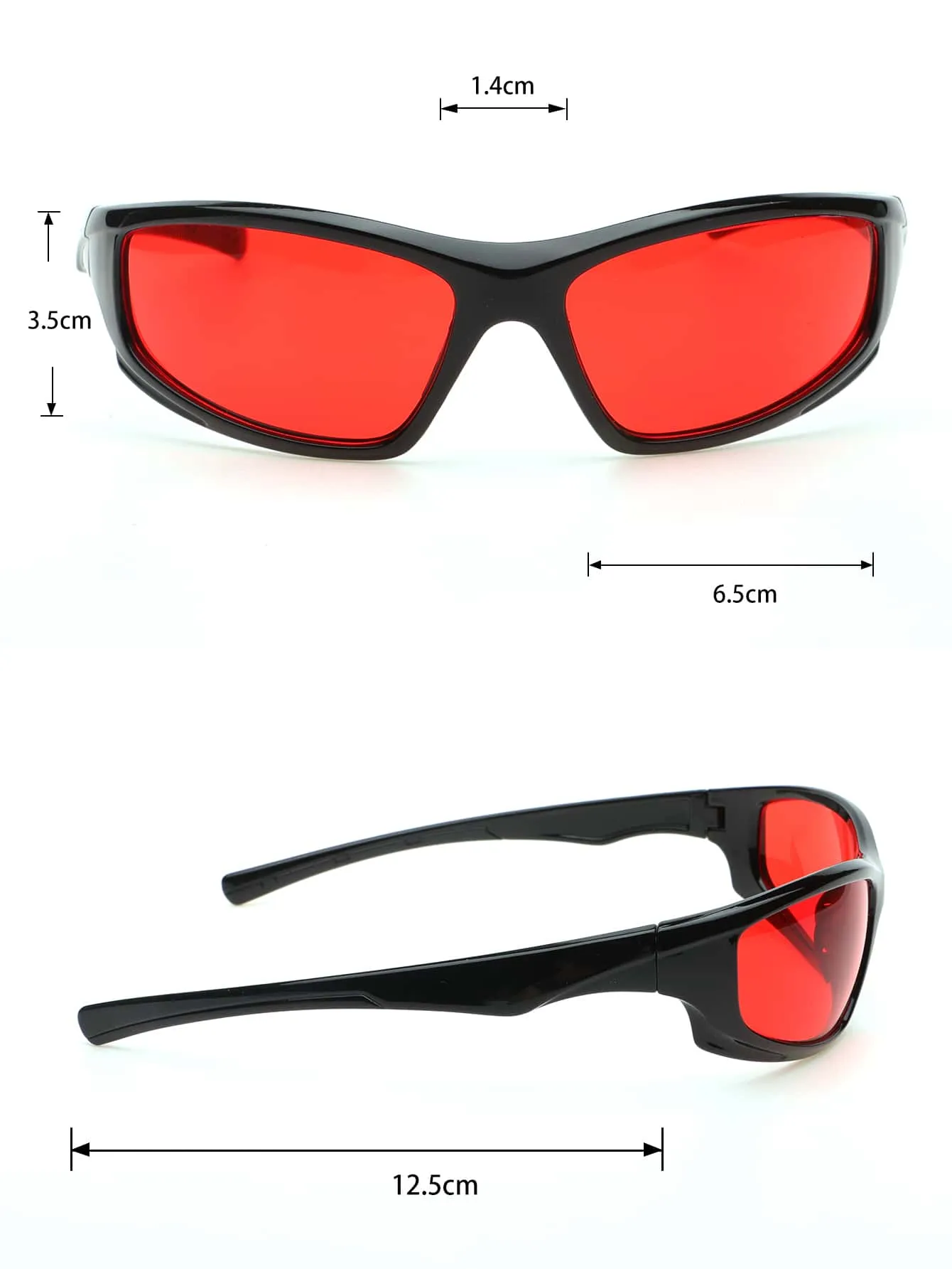 1pair Two Tone Fashion Glasses