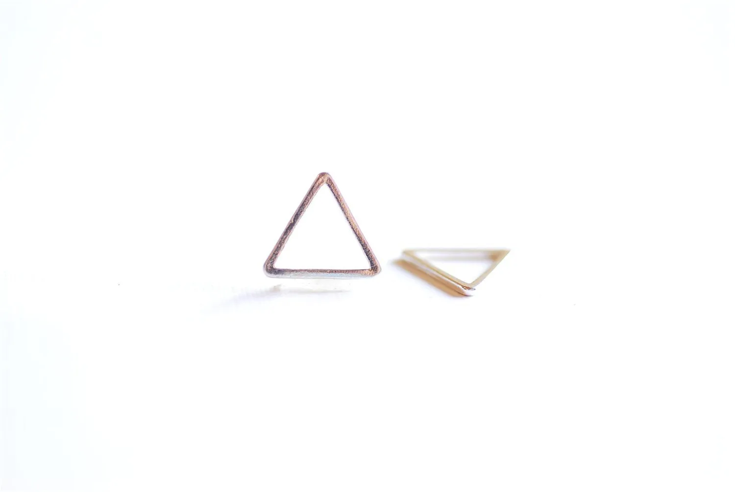 2pcs Sterling Silver Open Triangle Jump Ring, 925 Silver Triangle Charm, Equilateral Triangle Charm, Sterling Silver Triangle Connector