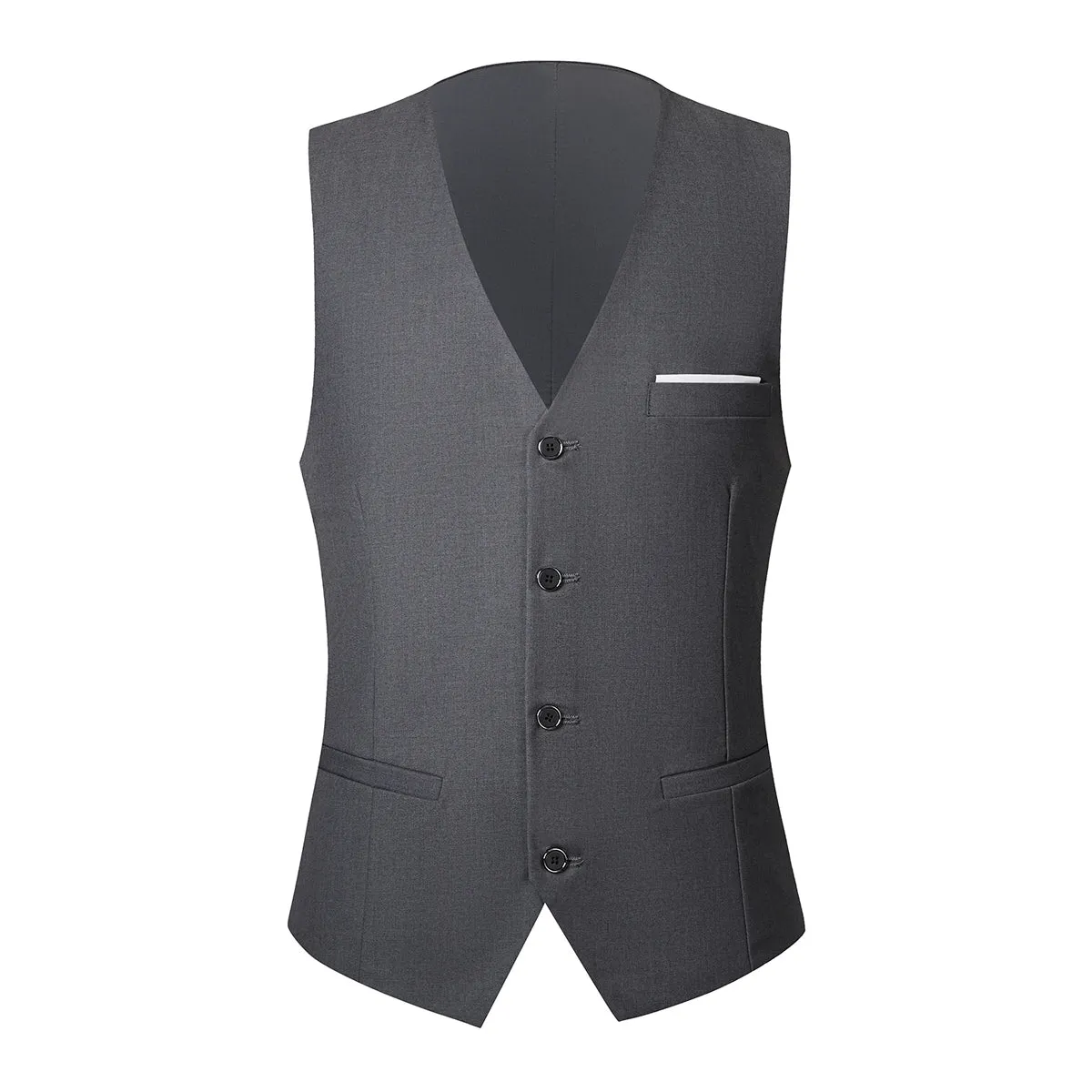 3-Piece One Button Suit Slim Fit Grey Suit