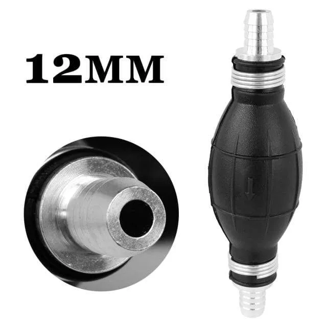 6/8/10/12mm Car Universal Fuel Pump Rubber Manual Transfer Liquid Gasoline Petrol Diesel Hand Primer Bulb Tube Aluminum