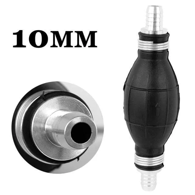 6/8/10/12mm Car Universal Fuel Pump Rubber Manual Transfer Liquid Gasoline Petrol Diesel Hand Primer Bulb Tube Aluminum