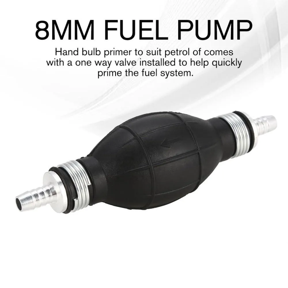 6/8/10/12mm Car Universal Fuel Pump Rubber Manual Transfer Liquid Gasoline Petrol Diesel Hand Primer Bulb Tube Aluminum