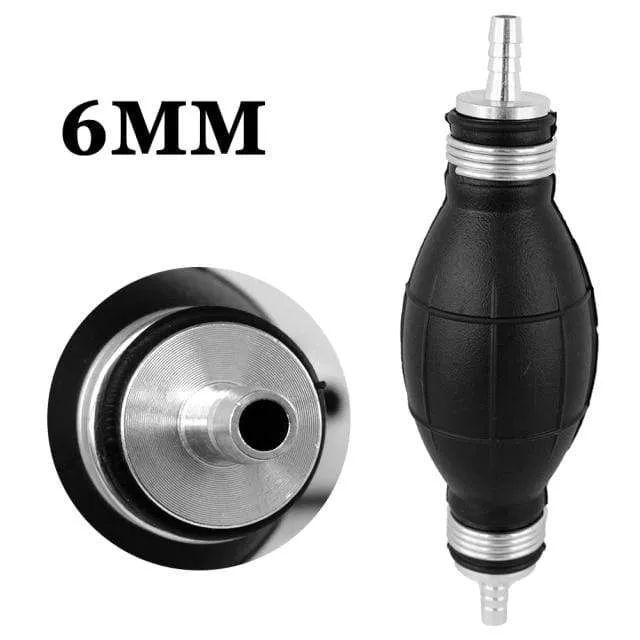 6/8/10/12mm Car Universal Fuel Pump Rubber Manual Transfer Liquid Gasoline Petrol Diesel Hand Primer Bulb Tube Aluminum