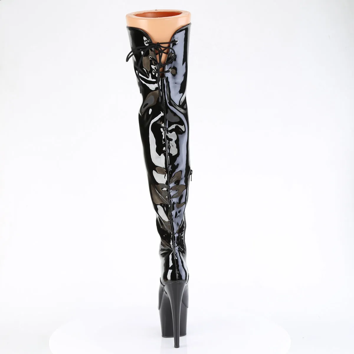 7 Inch Heel ADORE-3022 Black Stretch Patent