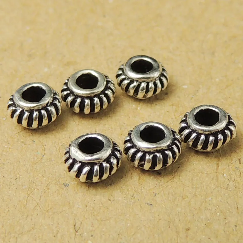 925 Sterling Silver Vintage Spcacer Beads for Handmade DIY Jewelry Making Project