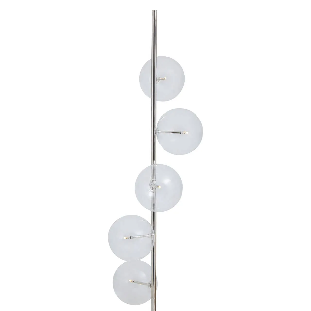 Abira Nickel And White Marble Floor Lamp