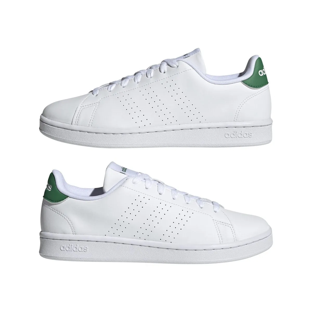 ADIDAS MEN'S ADVANTAGE WHITE/GREEN SHOE