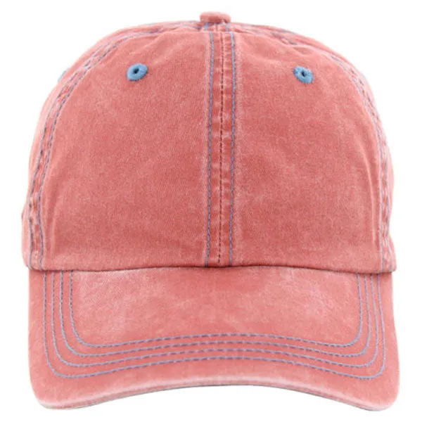 AHEAD Nantucket Red/Navy Pigment Dyed Contrast Mesh Cap