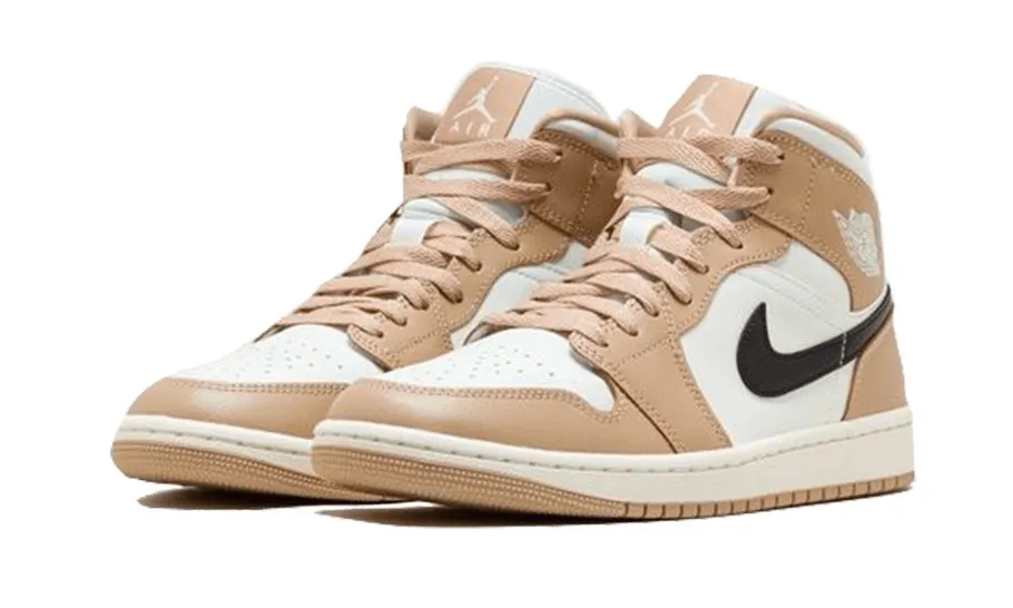 Air Jordan 1 Mid Tan Black