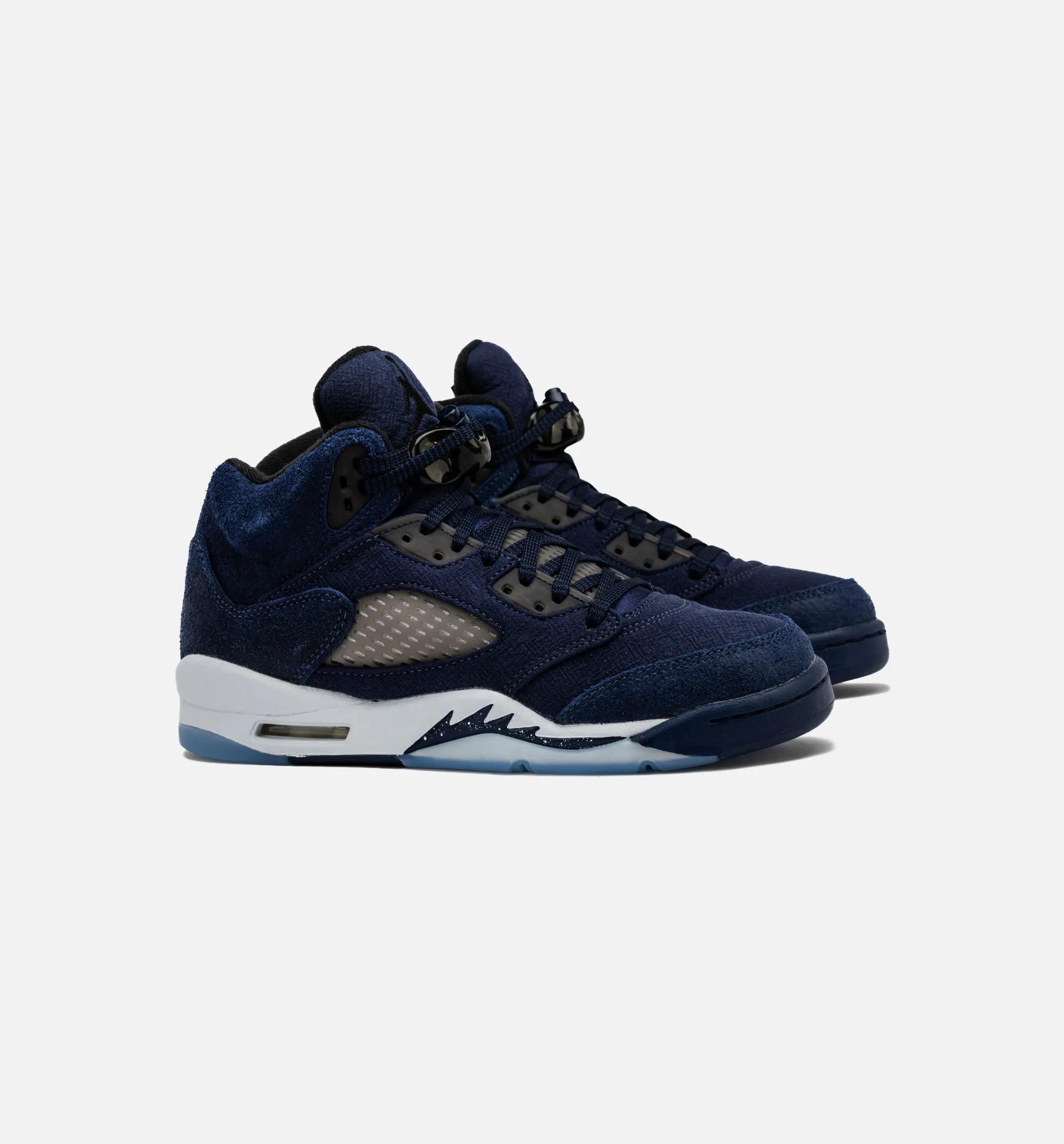 Air Jordan 5 Retro Midnight Navy Grade School Lifestyle Shoe - Midnight Navy/Black/Football Grey