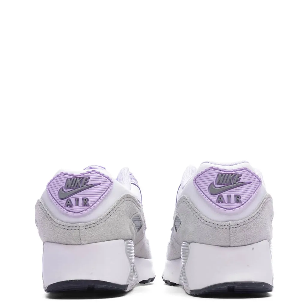 Air Max 90 (PS) - White/Metallic Silver/Violet Frost