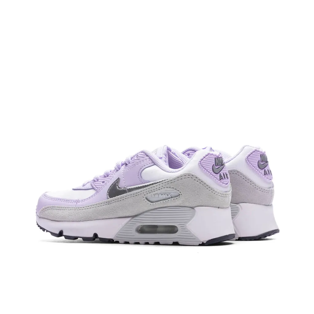 Air Max 90 (PS) - White/Metallic Silver/Violet Frost