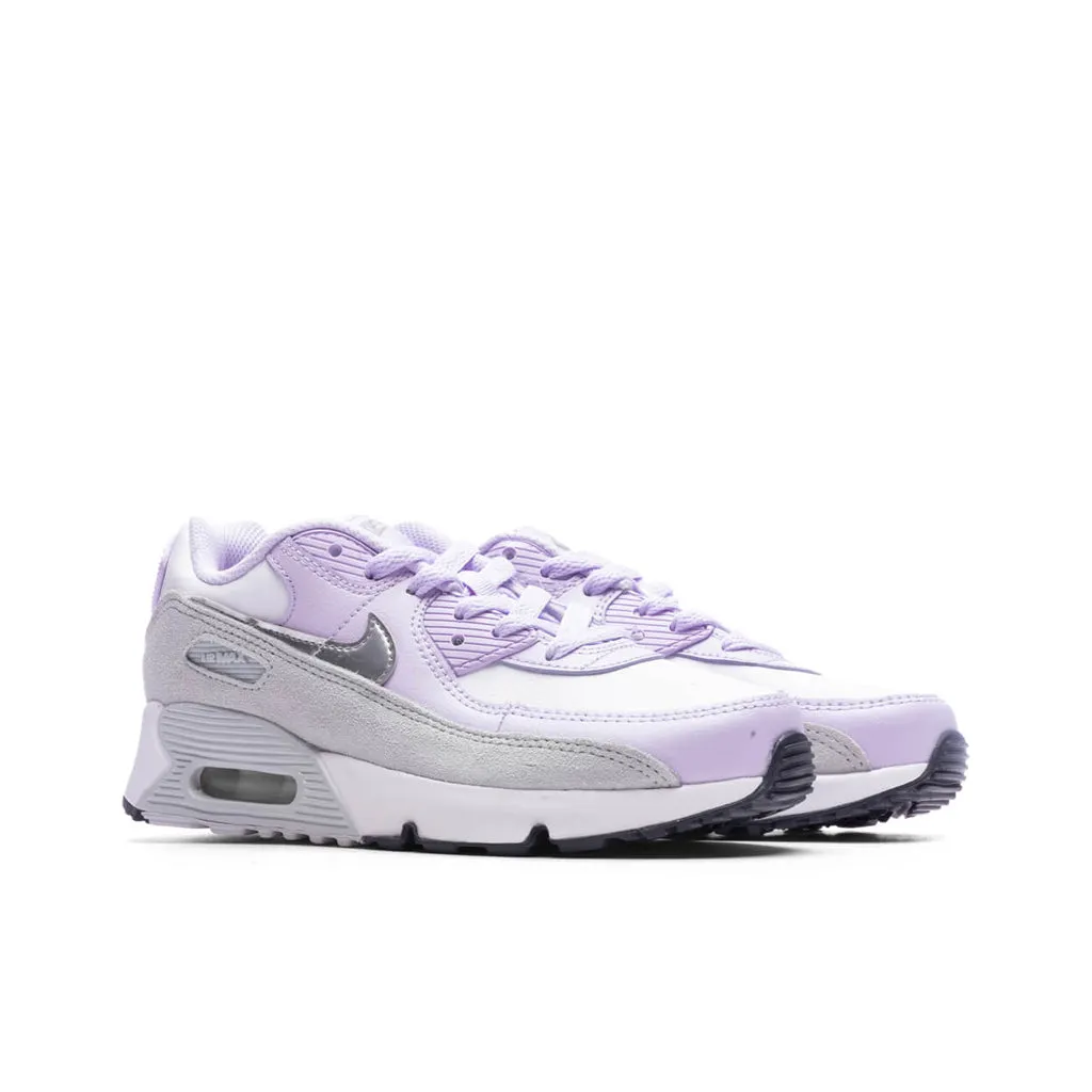 Air Max 90 (PS) - White/Metallic Silver/Violet Frost