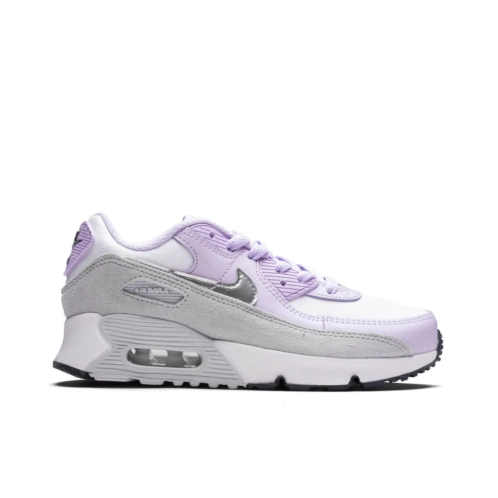 Air Max 90 (PS) - White/Metallic Silver/Violet Frost