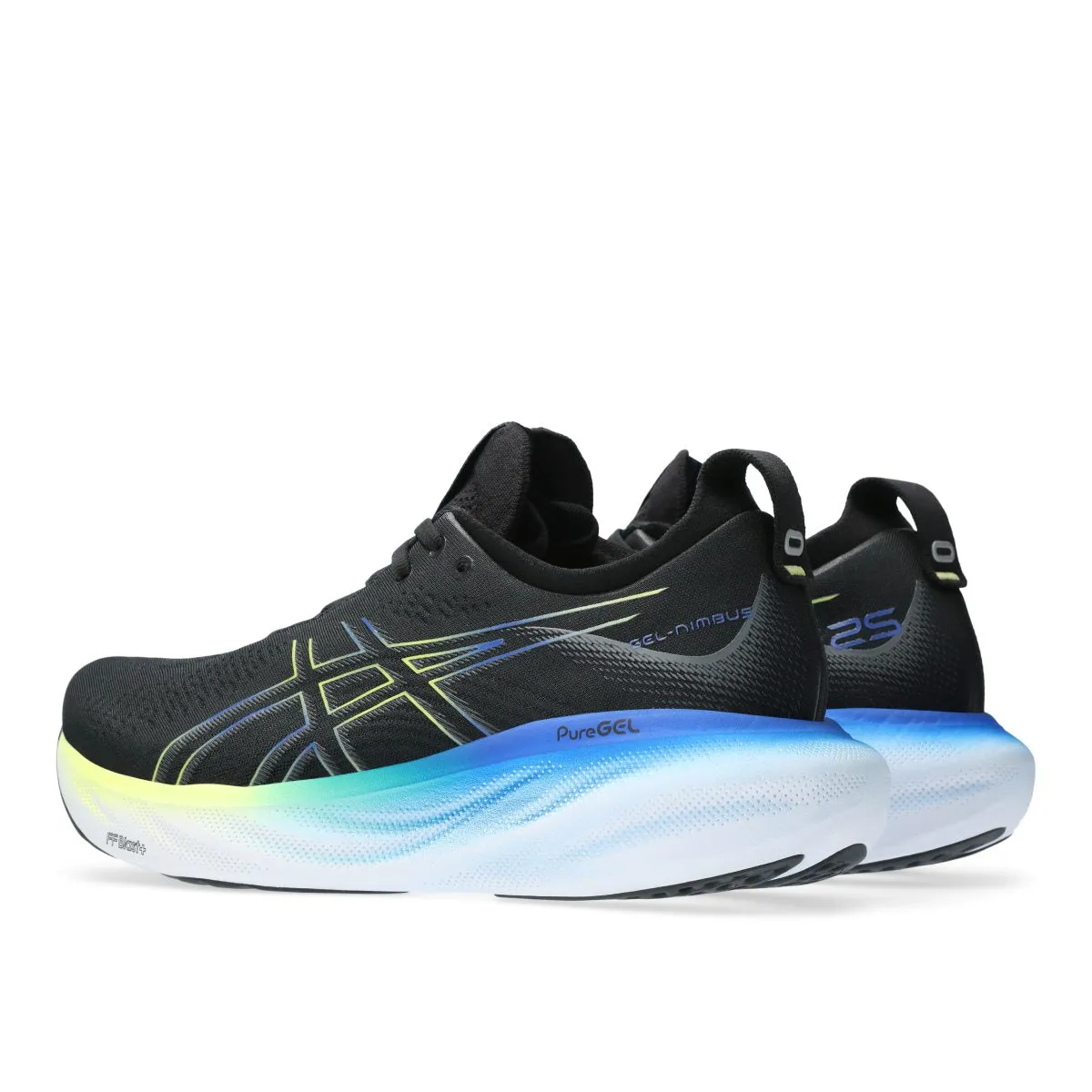 Asics Gel Nimbus 25 Men Black Glow Yellow     