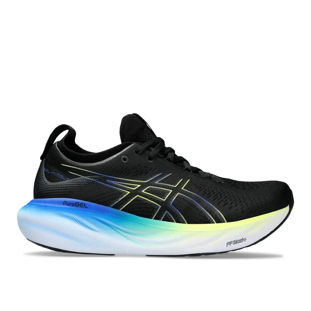 Asics Gel Nimbus 25 Men Black Glow Yellow     