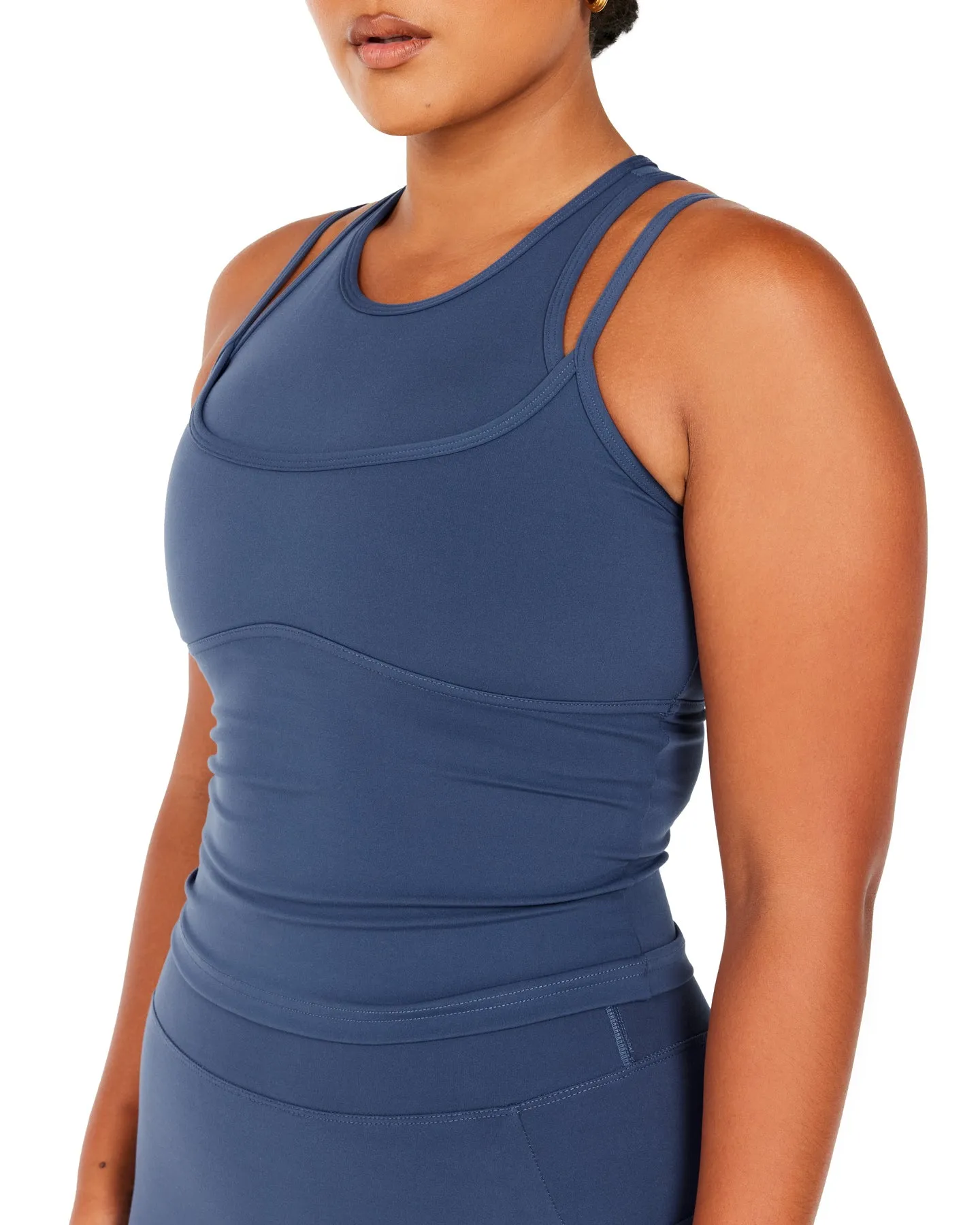 Aura Double Tank - Soft Navy