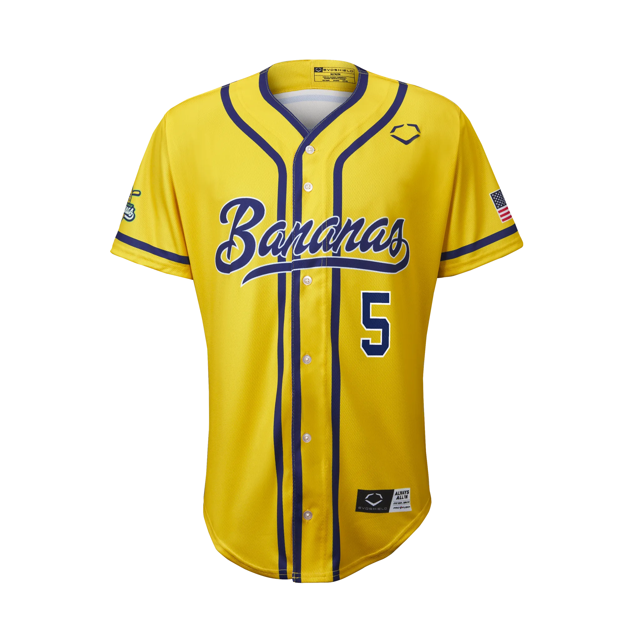 Bananas DR Meadows #5 EvoShield Jersey - Yellow