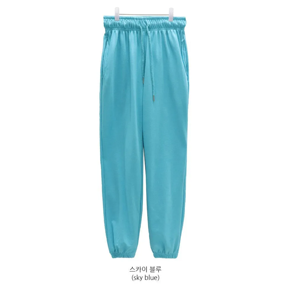 Banded Waist and Ankle Sweat Pants CCA29