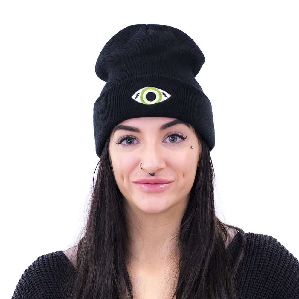 Beanie - Green Eye Black