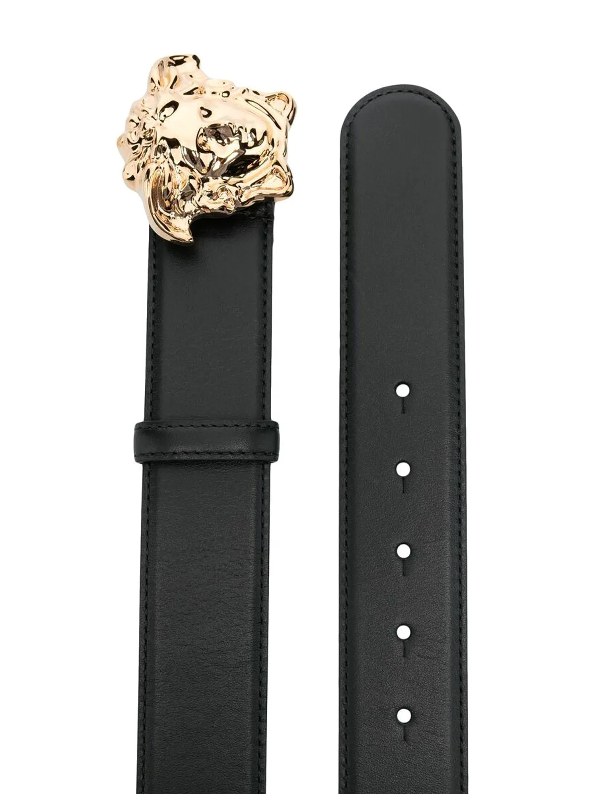 Belt with Medusa head buckle