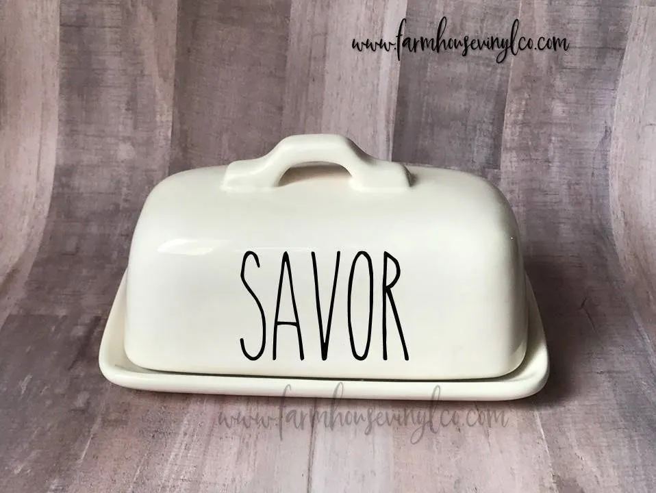 Butter Dish Decal