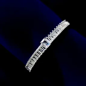 Captivating White Rhodium Bracelet