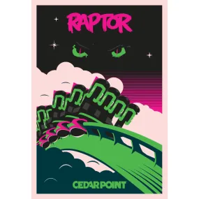 Cedar Point Raptor Poster