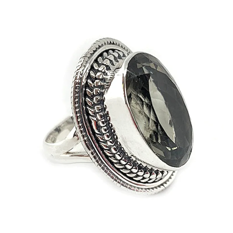 Chai Green Amethyst Gemstone Ring