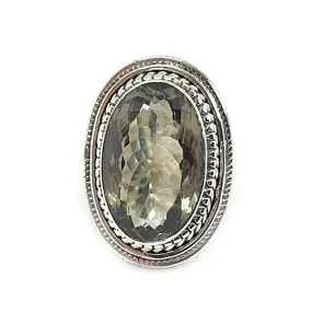 Chai Green Amethyst Gemstone Ring