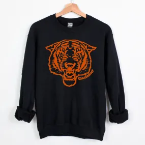 Cincinnati Fierce Tiger Crewneck Sweatshirt on Black