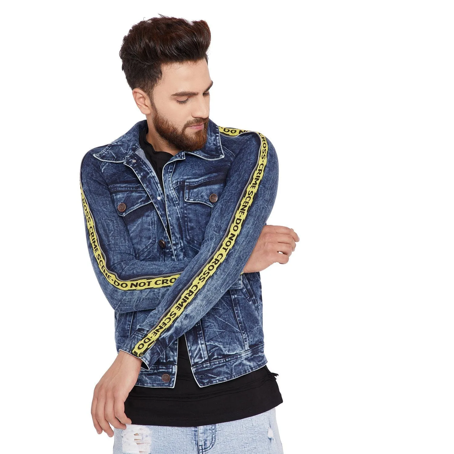 Crime Scene Taped Denim Jacket