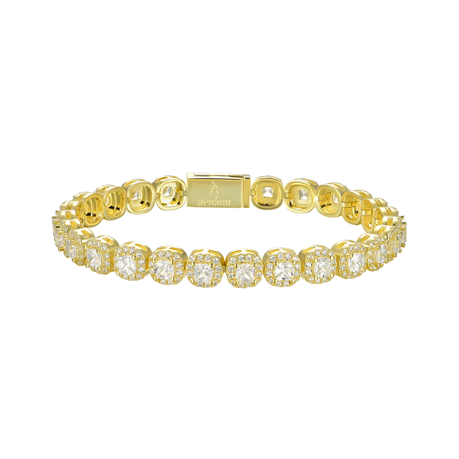 Cushion-Cut Clustered Tennis Bracelet - 7mm