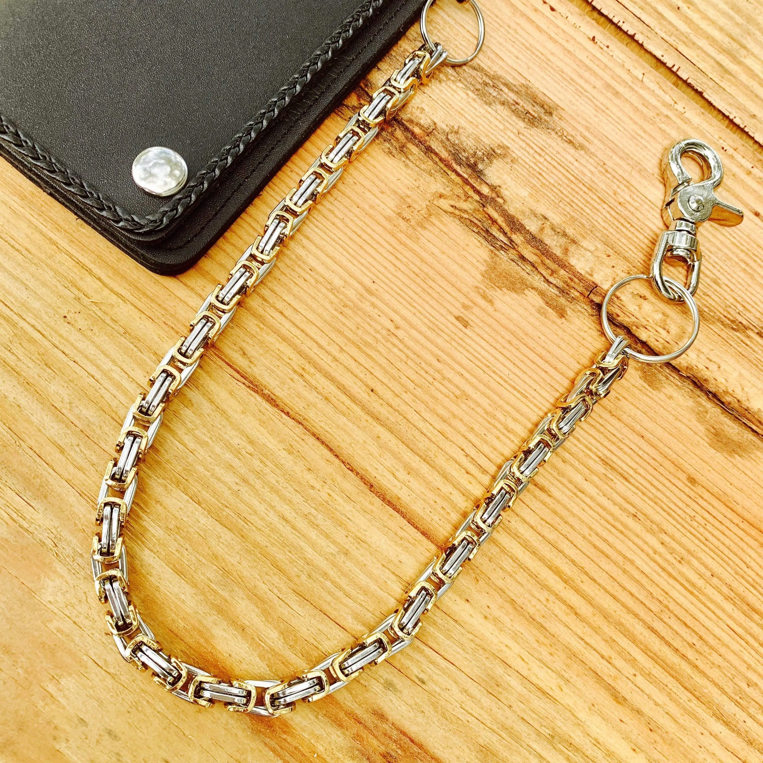 Daytona - Gold & Silver - Wallet Chain Deluxe - 1/4 inch wide