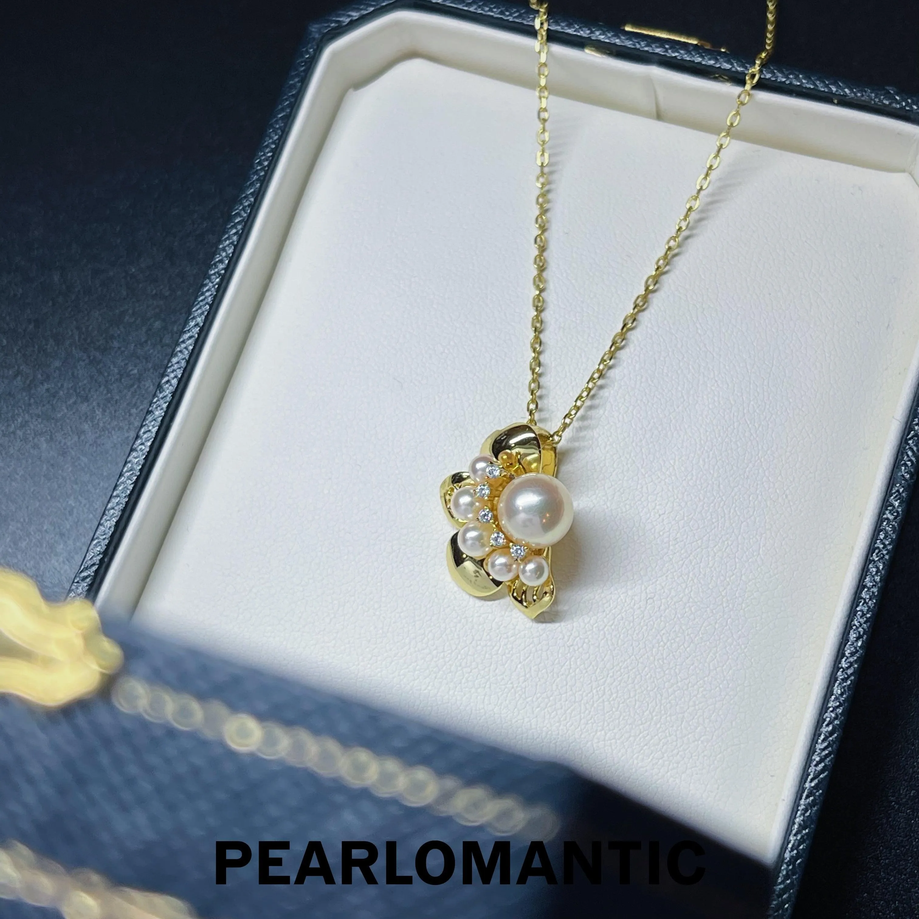 [Designer's Choice] Akoya Pearl 3-8mm Creamy Gold Pendant w/ S925 Silver