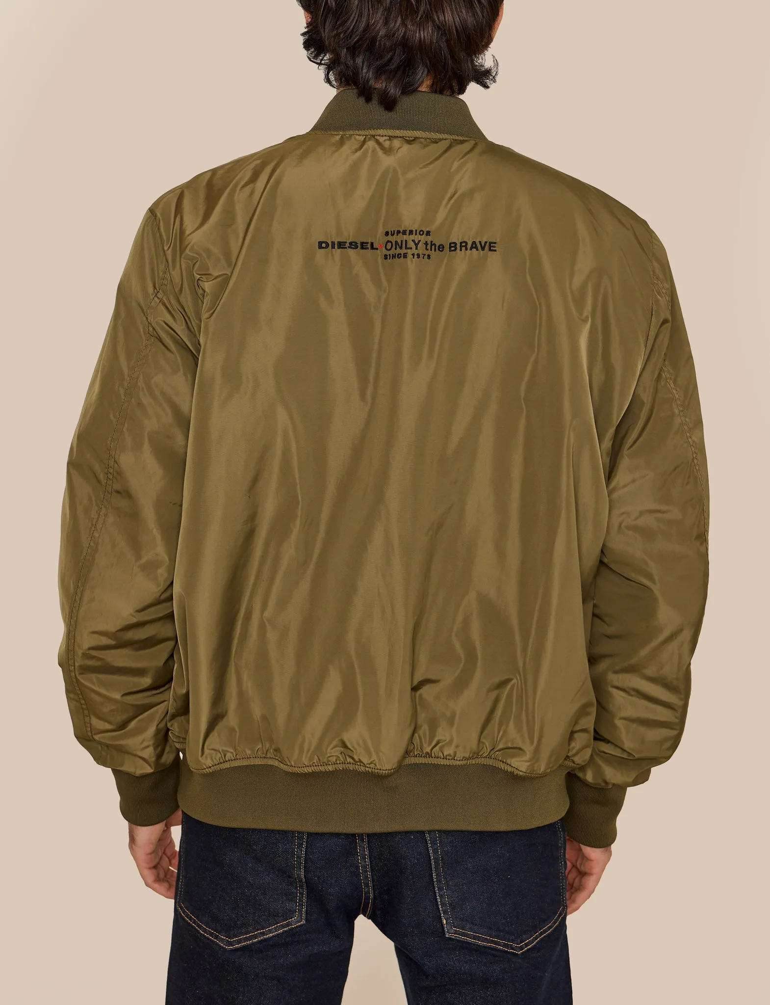 DIESEL BRAVES KHAKHI BOMBER JACKET