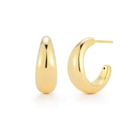 EF Collection - Gold Jumbo Dome Hoop Earrings, Yellow Gold