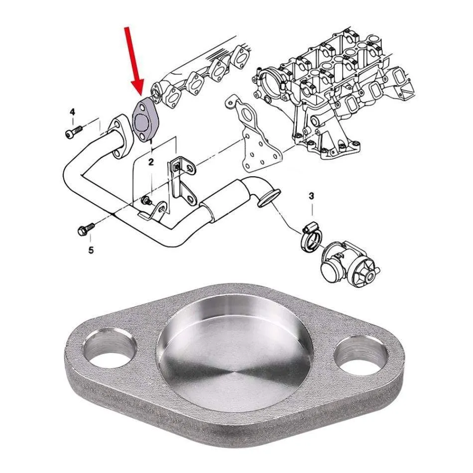 EGR Valve Blanking Block Plates Kit with Gasket for BMW E53 E38 E39 E46 X5 SI-A0254 Car Accessories 8mm Stainless Steel