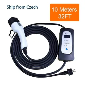 EV charger Type 2 10M 32FT iec62196 EVSE EV charging cable 16A  EU Plug for Electric vehicle