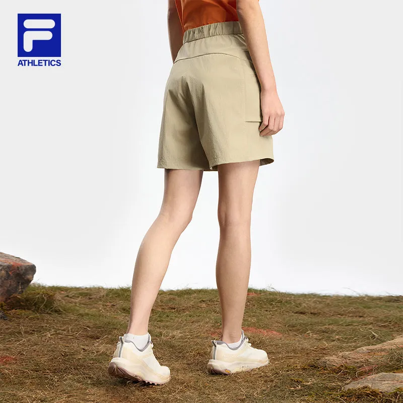 FILA CORE ATHLETICS EXPLORE NATURE'S WONDER Women Woven Shorts (Light Khaki)