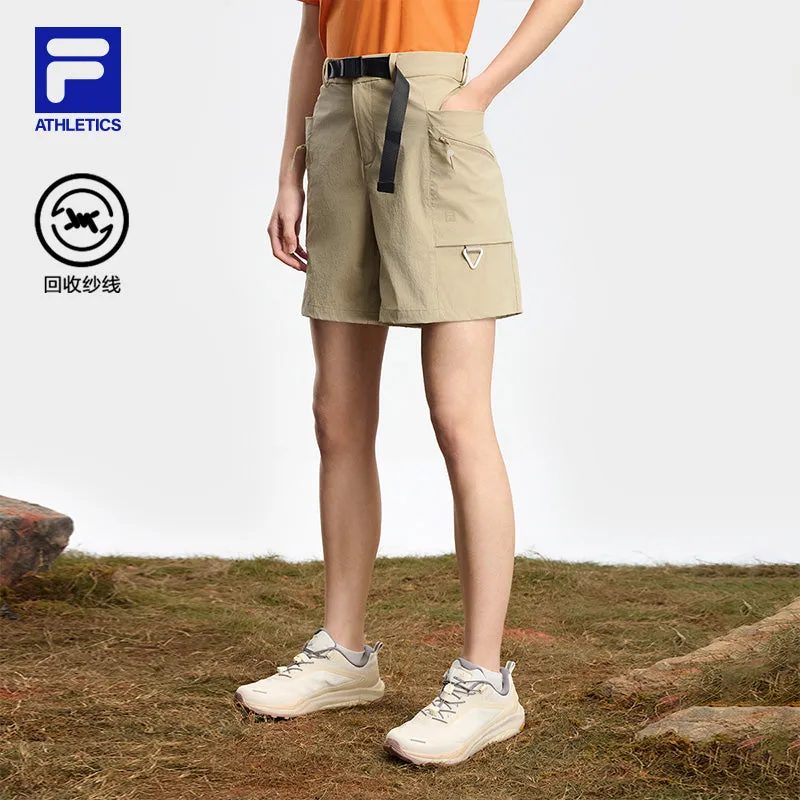 FILA CORE ATHLETICS EXPLORE NATURE'S WONDER Women Woven Shorts (Light Khaki)