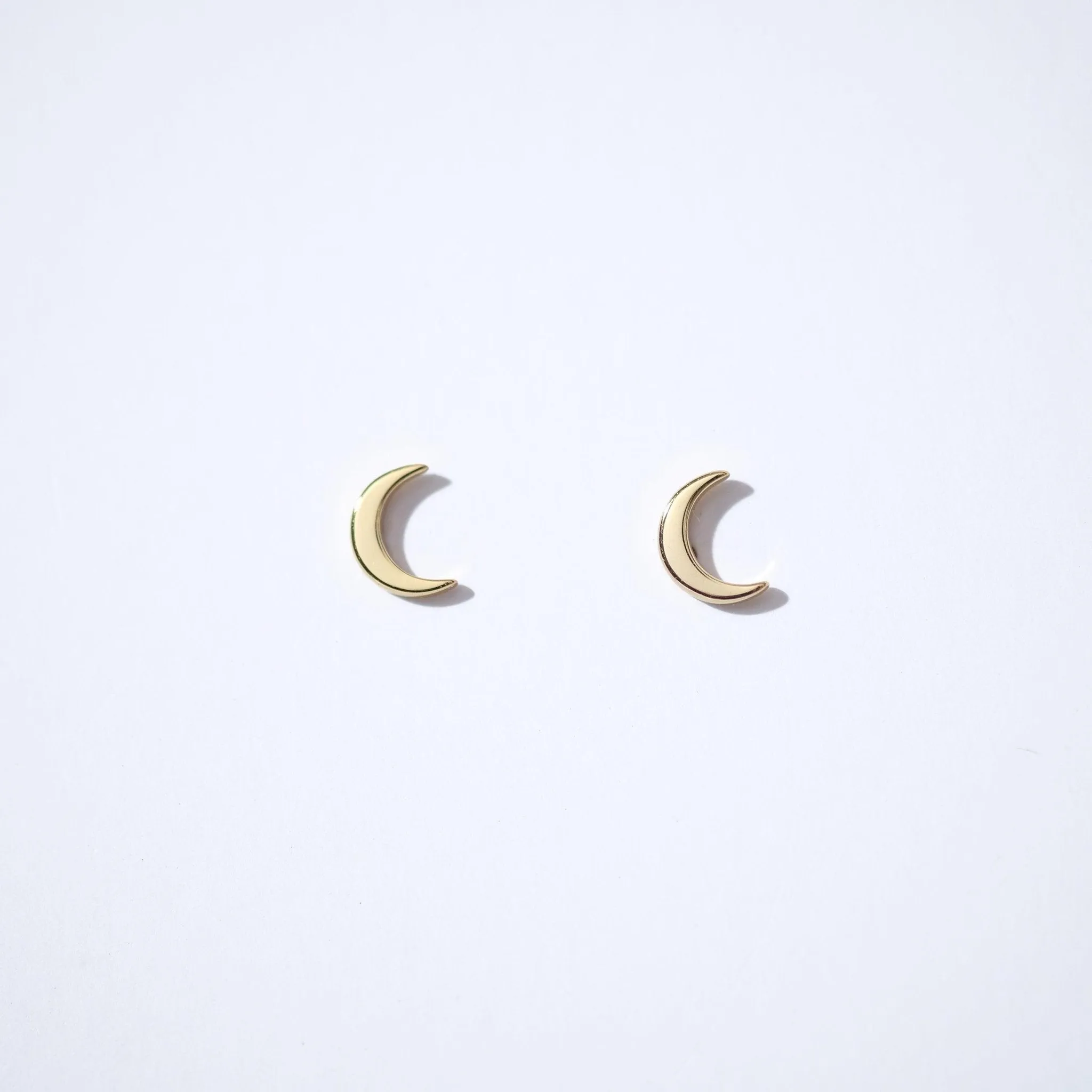 Fine Essentials - Crescent Moon Stud Earrings