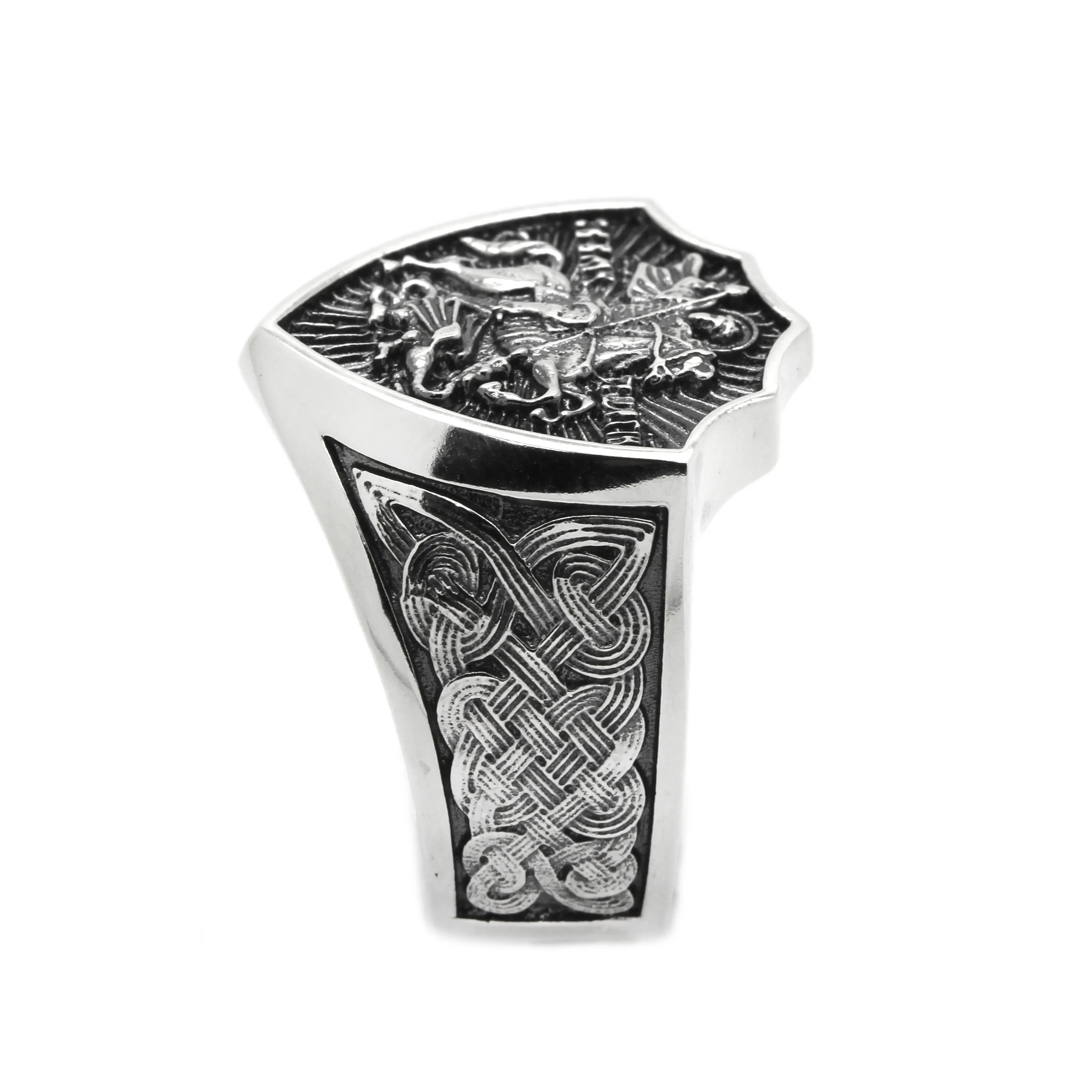 George the Victorious Men's Ring Silver 925