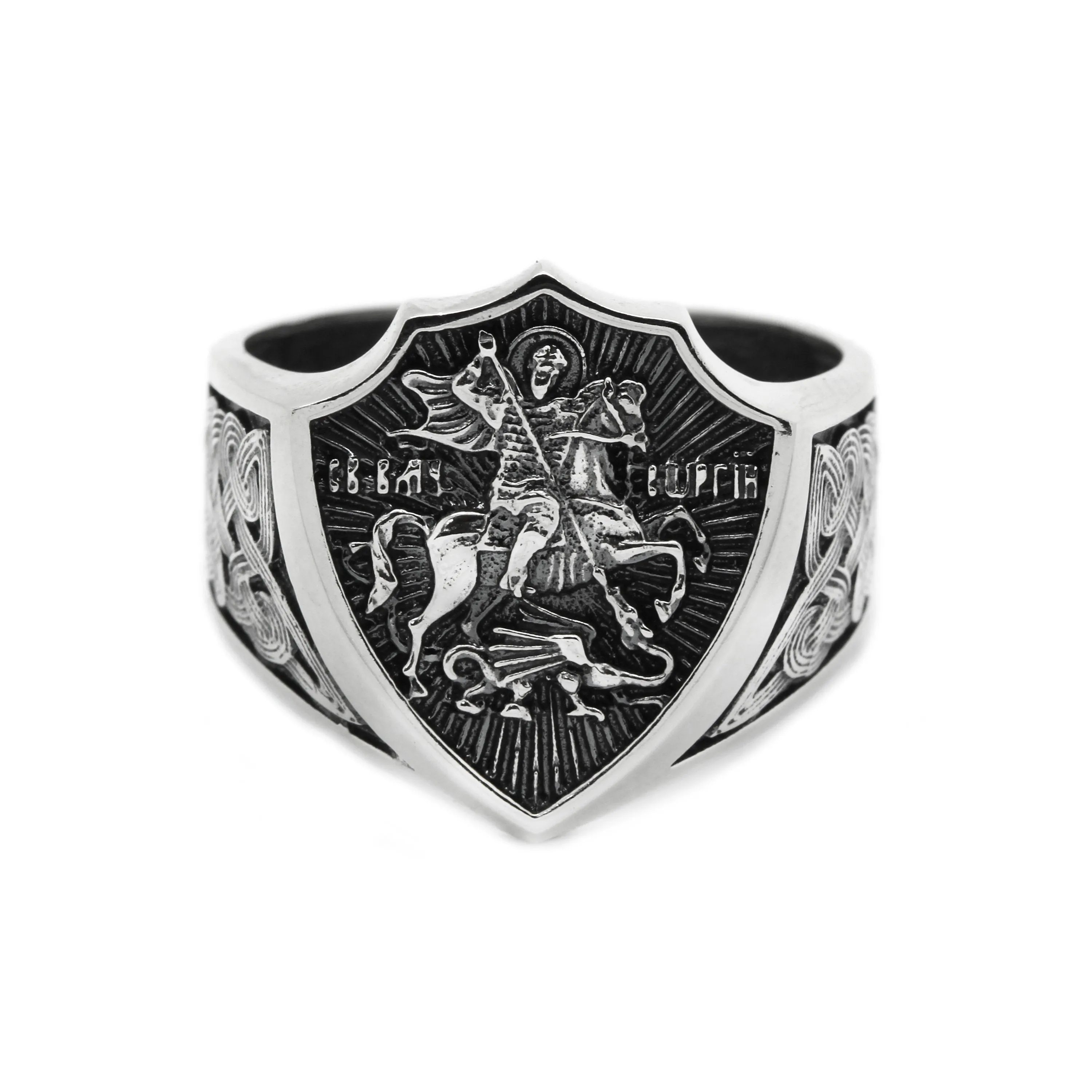 George the Victorious Men's Ring Silver 925